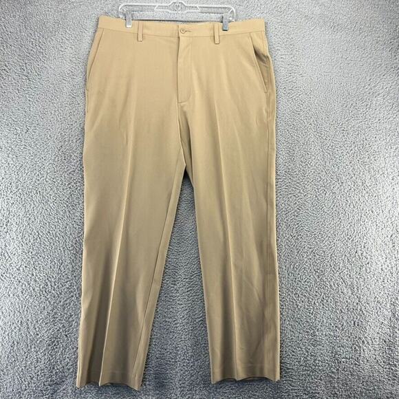 Footjoy Pants Men's 38x32 Brown Chino Flex Performance Lightweight Tech Logo